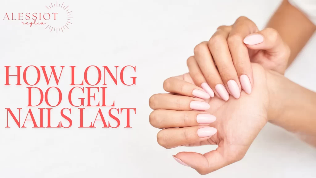 Close-up of elegant pink gel nails, demonstrating how long do gel nails last with proper care for a polished and sleek appearance.